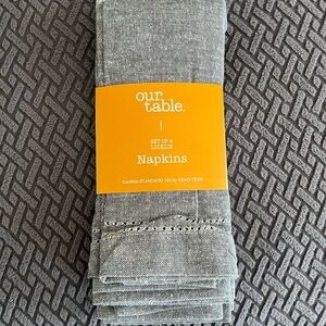 Bed Bath & Beyond Granite Gray Cotton Napkins Set